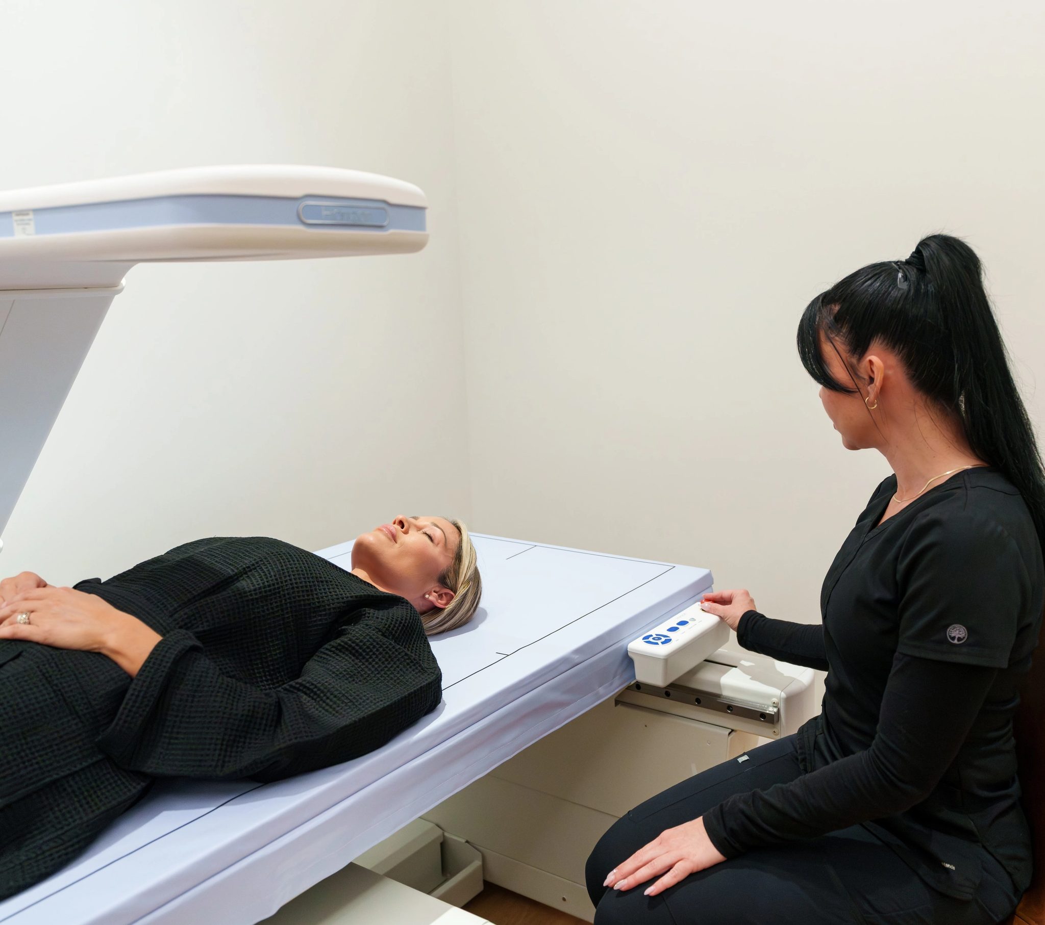 DEXA Scan — body composition scan in progress