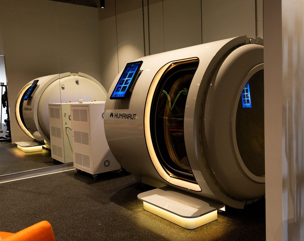 A hyperbaric oxygen therapy chamber in clinic